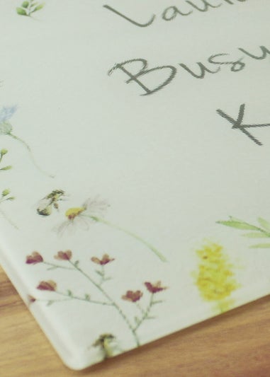 Personalised Memento Company Busy Bee Glass Chopping Board/Worktop Saver