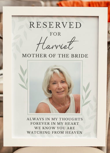 Personalised Memento Company Reserved For Memorial A3 White Framed Print