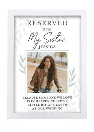 Personalised Memento Company Reserved For Memorial A3 White Framed Print