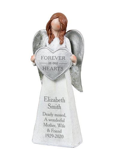 Personalised Memento Company Forever In Our Hearts Memorial Angel Ornament