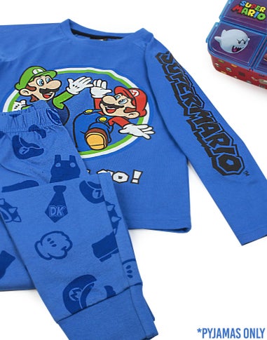 Nintendo Boys Blue Mario & Luigi Pyjama Set (5 - 14 Years)