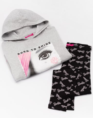 Barbie Girls Grey Hoodie and Legging Set (3-12 Years)