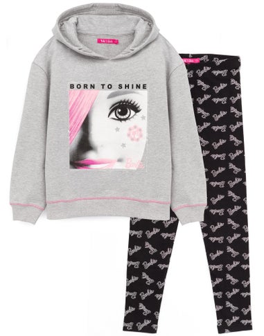 Barbie Girls Grey Hoodie and Legging Set (3-12 Years)