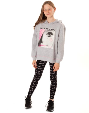 Barbie Girls Grey Hoodie and Legging Set (3-12 Years)