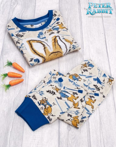 Peter Rabbit Kids Blue Long Sleeve Long Leg Pyjamas (12 Months - 5 Years)