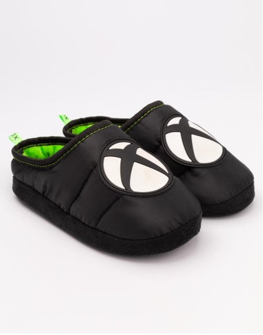 Xbox Boys Black Logo Mule Slippers (13 Younger - 5 Older)