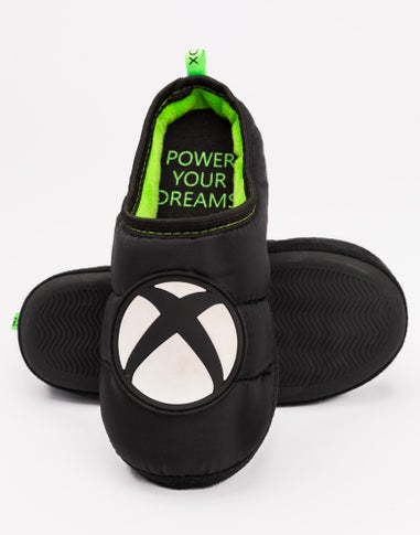 Xbox Boys Black Logo Mule Slippers (13 Younger - 5 Older)