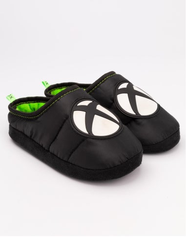 Xbox Boys Black Logo Mule Slippers (13-5 UK Child)