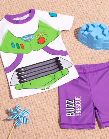 Disney Buzz Lightyear Boys Dress-Up Style 2 Piece Swim Set (12 Months-7 Years)