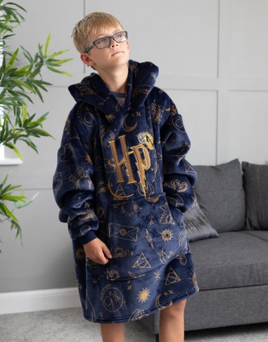 Harry Potter Unisex Kids Blue Hedwig Blanket Hoodie