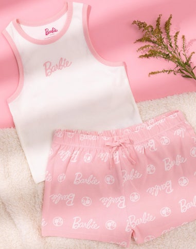 Barbie Pink Vest and Shorts Pyjama Set