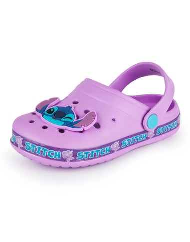 Disney Girls Purple Stitch Clogs (11-3 UK Child)