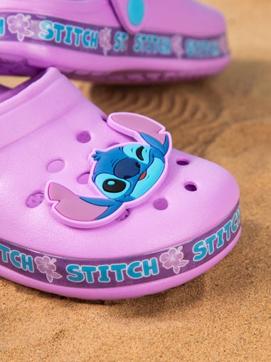 Disney Girls Purple Stitch Clogs (11-3 UK Child)