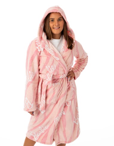 Barbie Pink Hooded Bathrobe