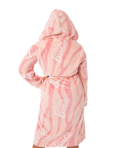 Barbie Pink Hooded Bathrobe