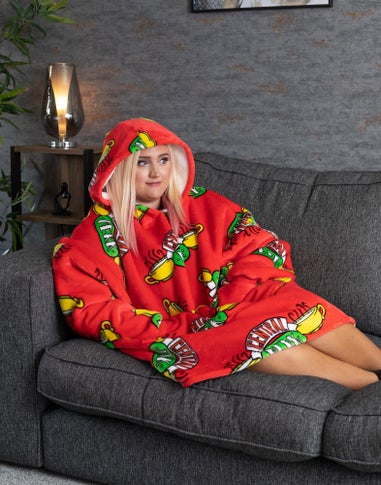 Friends Unisex Red Central Perk Logo Blanket Hoodie