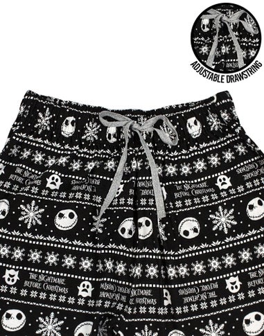 Disney The Nightmare Before Christmas Mens Black Jack Skellington Lounge Pants