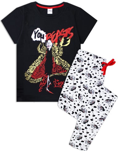 Disney Black Cruella De Vil T-Shirt and Lounge Pants