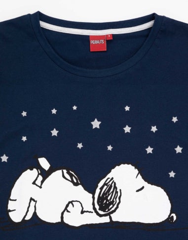 Peanuts Blue Snoopy Short Sleeve Short Leg Pyjama Set