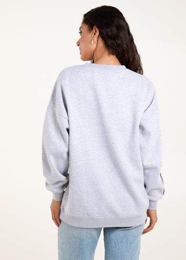 Blue Vanilla Light Grey Los Angeles Slogan Sweatshirt