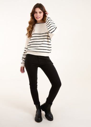 Blue Vanilla Stone Stripe Knit Jumper