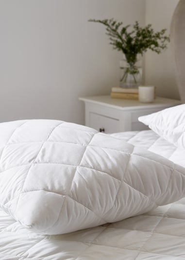 Bianca Fine Linens White Temperature Controlling Tencel Lyocell Pillow Protector Pair