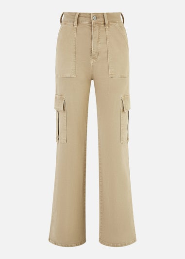 Yumi Stone Stretch Cargo Canvas Stretch Pants