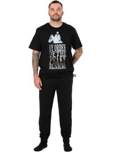 Peaky Blinders Black Short Sleeve Long Leg Pyjama Set