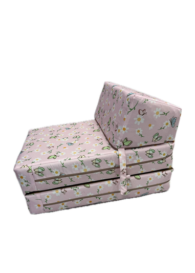 Kaikoo Pink Kids Butterfly Print Chairbed