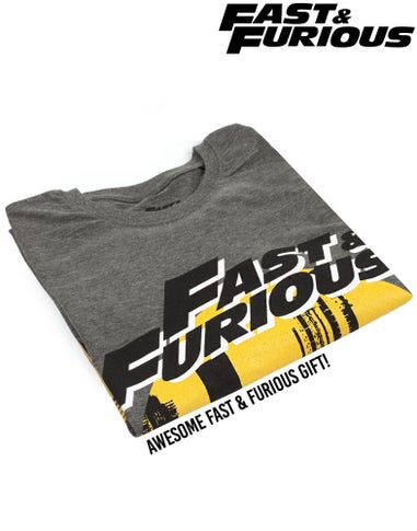 Fast And Furious Grey Logo T-Shirt