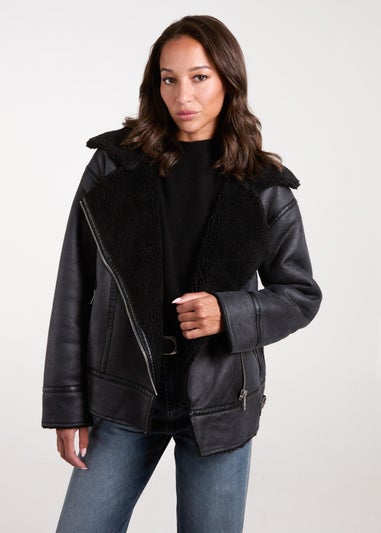 Blue Vanilla Black Classic Aviator Jacket