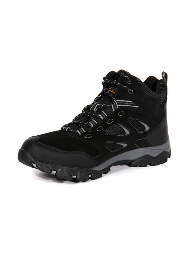 Regatta Black Granite  Holcombe Waterproof Mid Walking Boots