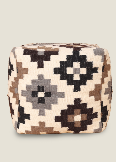 Kaikoo Cream Ikat Wool Cube