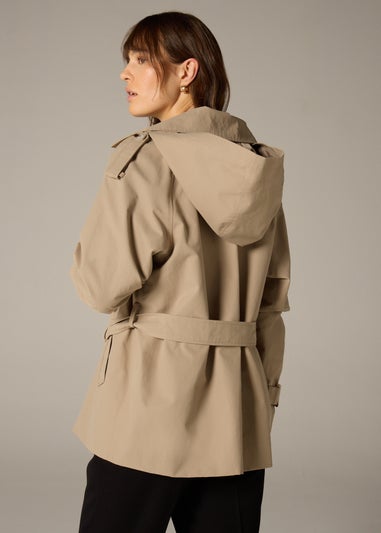 Et Vous Camel Short Trench Coat