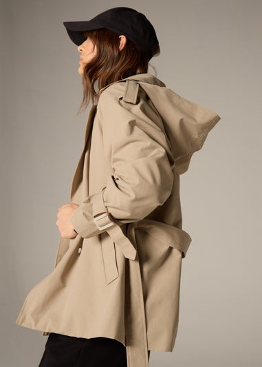 Et Vous Camel Short Trench Coat