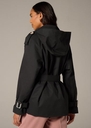 Et Vous Black Short Trench Coat