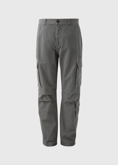 Grey Loose Cargo Trousers