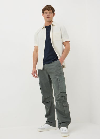 Grey Loose Cargo Trousers