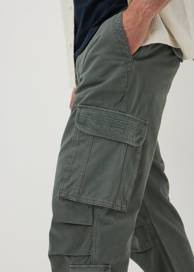 Grey Loose Cargo Trousers