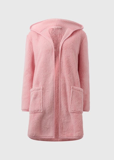 Pink Fleece Lounge Cardigan