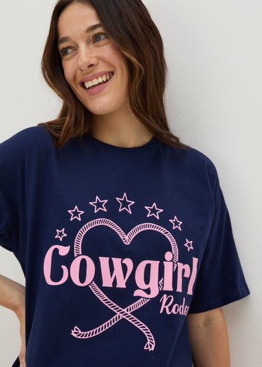 Navy Cowgirl Rodeo Nightie