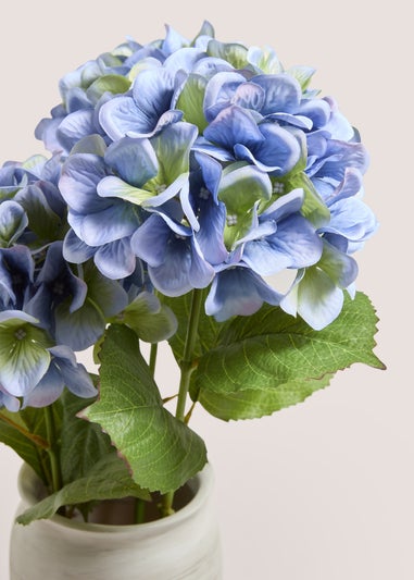 Blue Faux Hydrangea In Vase