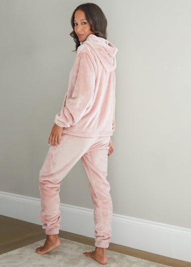 Threadbare Pink Granger Velour Lounge Set