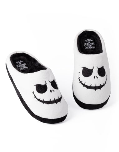 Disney White Jack Skellington Mule Slippers