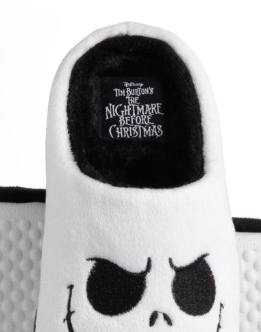 Disney White Jack Skellington Mule Slippers