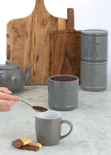 Price & Kensington Accents Tea, Coffee Sugar Set Charcoal