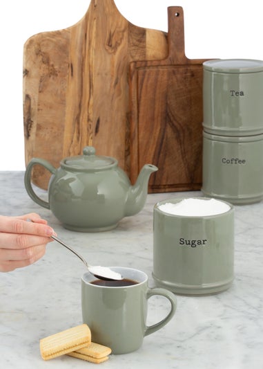 Price & Kensington Accents Tea, Coffee Sugar Set Sage Green