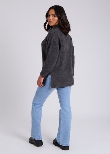 Urban Bliss Grey Half Zip Jumper