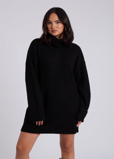 Urban Bliss Black Mini Roll Neck Dress