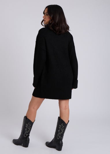 Urban Bliss Black Mini Roll Neck Dress